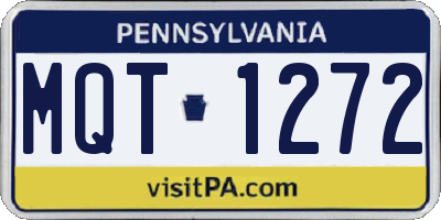 PA license plate MQT1272