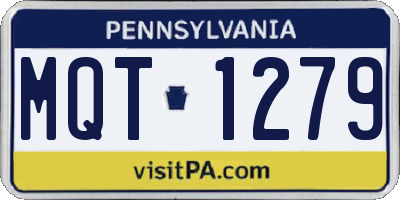 PA license plate MQT1279