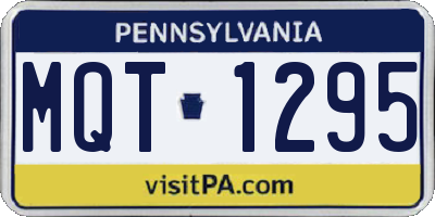 PA license plate MQT1295
