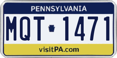 PA license plate MQT1471