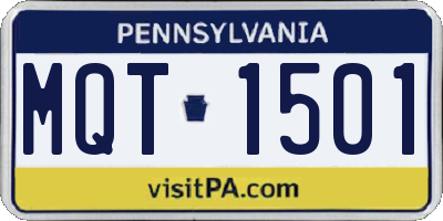 PA license plate MQT1501