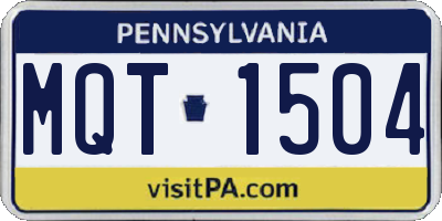 PA license plate MQT1504