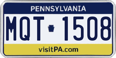 PA license plate MQT1508