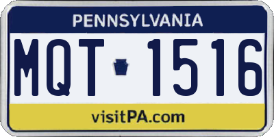 PA license plate MQT1516