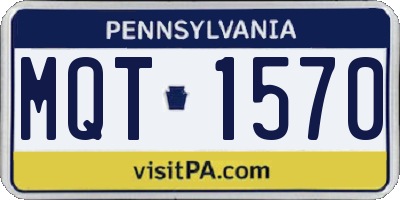 PA license plate MQT1570