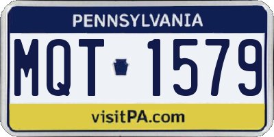 PA license plate MQT1579