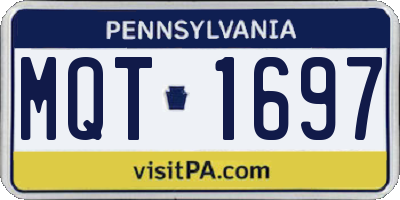 PA license plate MQT1697