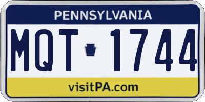 PA license plate MQT1744
