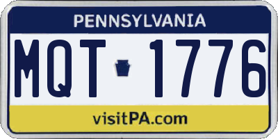 PA license plate MQT1776