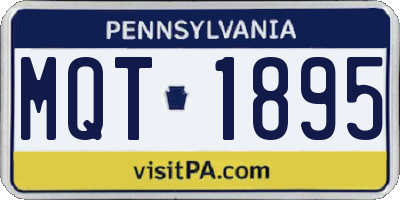 PA license plate MQT1895