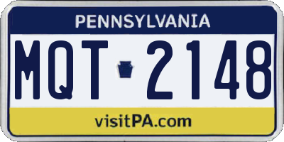 PA license plate MQT2148