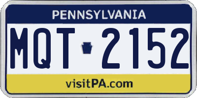 PA license plate MQT2152