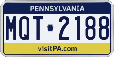 PA license plate MQT2188