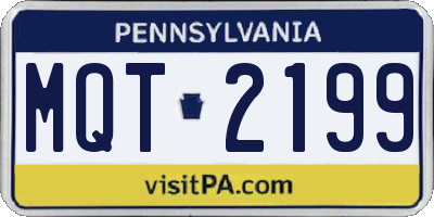 PA license plate MQT2199