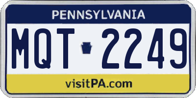PA license plate MQT2249