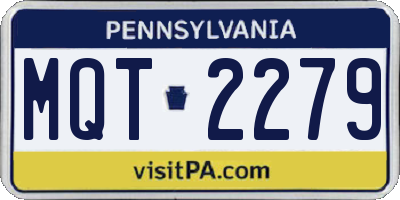 PA license plate MQT2279