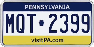 PA license plate MQT2399