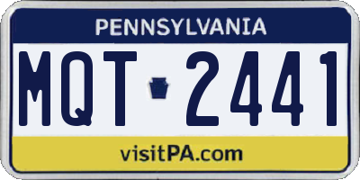 PA license plate MQT2441