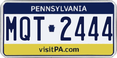 PA license plate MQT2444