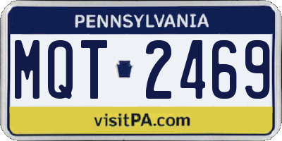 PA license plate MQT2469