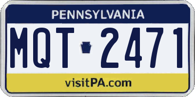 PA license plate MQT2471