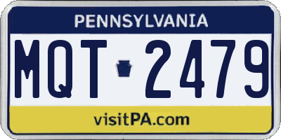 PA license plate MQT2479