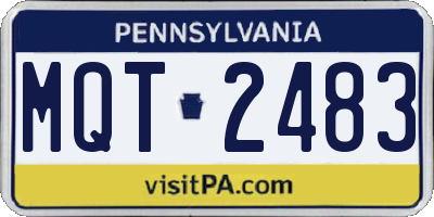 PA license plate MQT2483