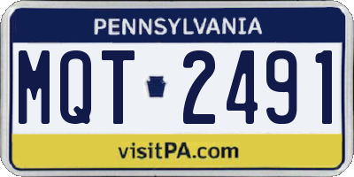 PA license plate MQT2491