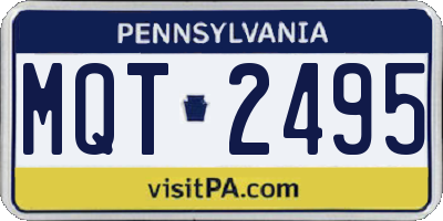 PA license plate MQT2495