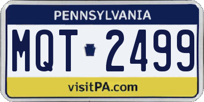 PA license plate MQT2499