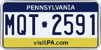PA license plate MQT2591