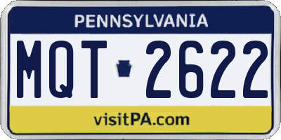 PA license plate MQT2622