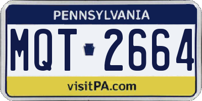 PA license plate MQT2664