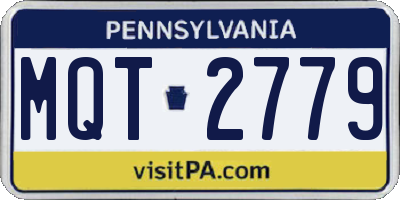 PA license plate MQT2779