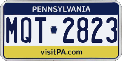 PA license plate MQT2823