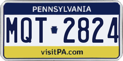 PA license plate MQT2824