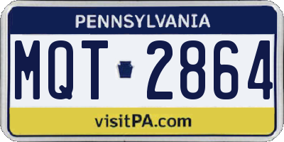 PA license plate MQT2864