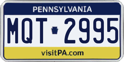 PA license plate MQT2995