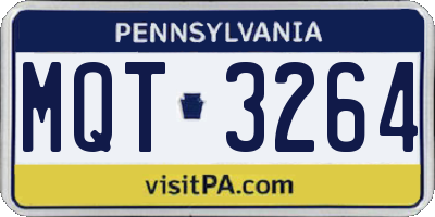PA license plate MQT3264