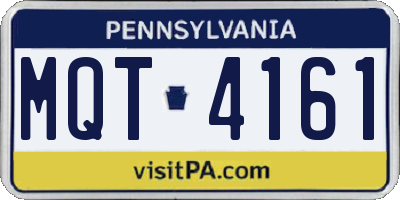 PA license plate MQT4161