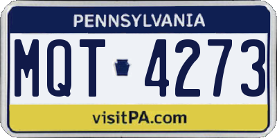 PA license plate MQT4273