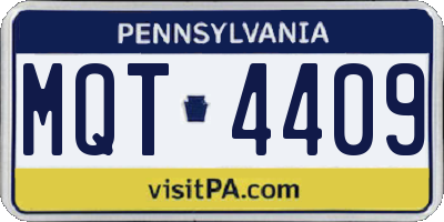 PA license plate MQT4409