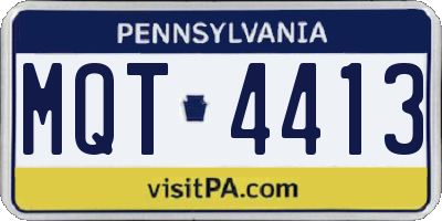 PA license plate MQT4413