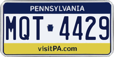 PA license plate MQT4429