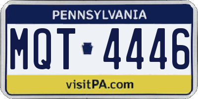 PA license plate MQT4446