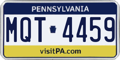 PA license plate MQT4459