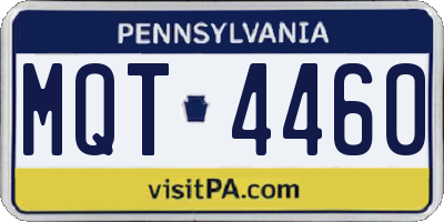 PA license plate MQT4460