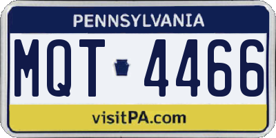PA license plate MQT4466