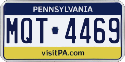 PA license plate MQT4469