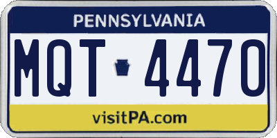 PA license plate MQT4470